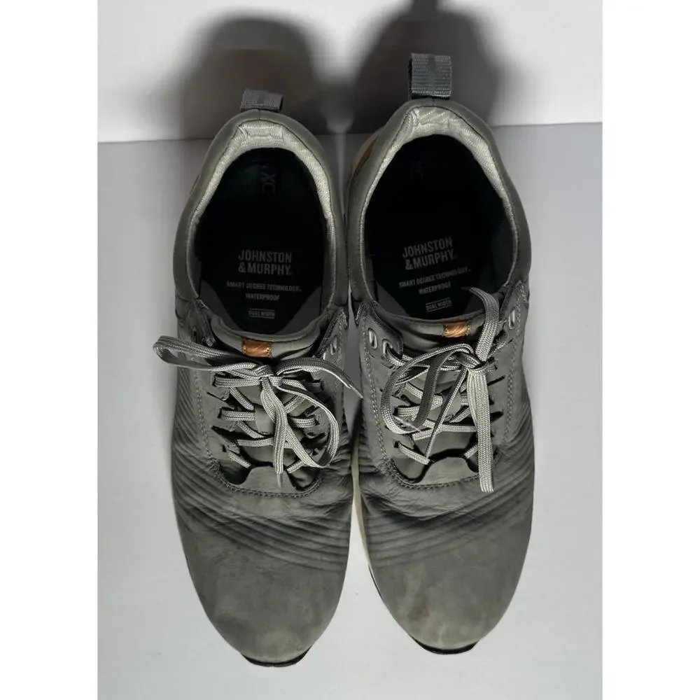 TR1 LUXE MEN'S SHOES SIZE 10 M GRAY NUBUCK LACE UP Johnston & Murphy